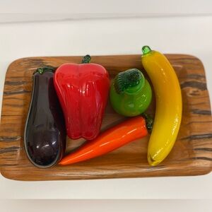 Murano Style Art Glass Fruit and Vegetables